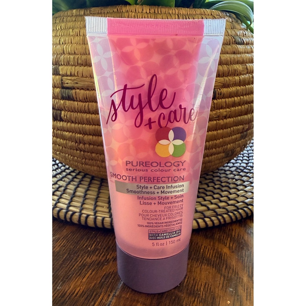 PUREOLOGY COLOR CARE SMOOTH PERFECTION STYLE + CARE INFUSION 5 OZ FRIZZY HAIR